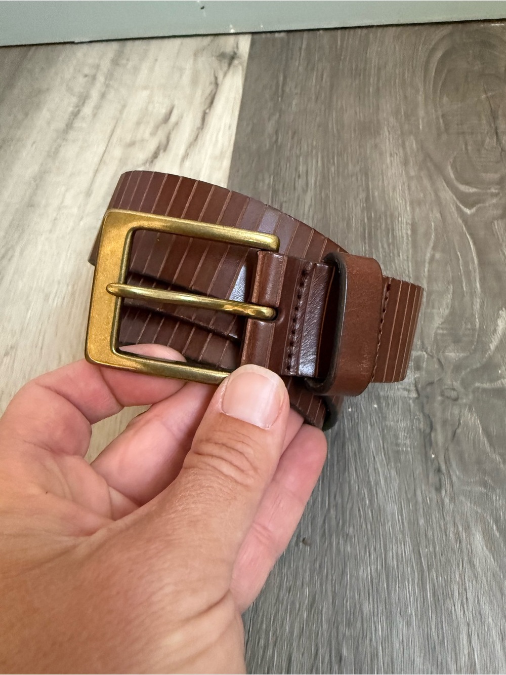 Allen Edmonds Belt Mens 36 Brown Leather Made in USA Dress Casual